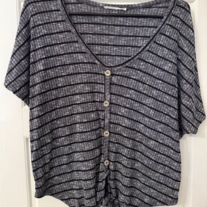 Striped Gray Women's Top